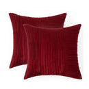 GobekUsa Corduroy Patchwork Striped Christmas Cushion Covers - Set of 2