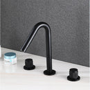 GobekUsa Gold Basin Faucet: Black Brass Widespread Bathroom Tap with Chrome Finish