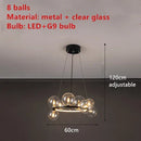 GobekUsa Branching Bubbles Chandelier in Black and Gold for Modern Dining Room