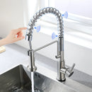 GobekUsa Brush Nickel Sensor Kitchen Faucet | Stainless Steel Smart Induction Tap with Touch Control