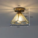 GobekUsa Glass LED Ceiling Lamp Modern Copper Socket Ceiling Lights