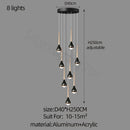 GobekUsa Luxe Loft Chandelier: Nordic Modern Style for Living Room, Hotel, or Apartment