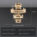 GobekUsa Luxe Crystal Ceiling Chandelier - Elegant Home Decor Hanging Light for Living Room