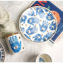 GobekUsa Bright Eyes Ceramic Dinner Plate Set, 8" Boho Art Salad Dessert Plate
