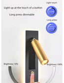 GobekUsa Dimmable LED Wall Sconce Rotation Reading Light for Bedroom Living Room