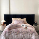 GobekUsa Eucalyptus Fiber Flowers Print Bedding Set - Soft Silky Cool Feel