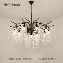 GobekUsa Crystal Branch Chandelier: Modern Minimalist Luxury Lighting for Living Room and Bedroom