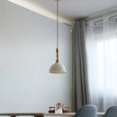 GobekUsa LED Pendant Light Ash Wood White Ceramic Japanese Style Hanging Lamp
