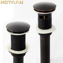 GobekUsa Brass Pop Up Sink Drain - Antique Brass Gold Black Bathroom Basin Waste