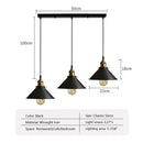 GobekUsa Industrial Ceiling Chandelier for Kitchen Bedroom Restaurant Home, Black/White, 3 Heads