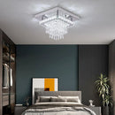 GobekUsa Crystal LED Flush Mount Ceiling Light for Kitchen Hallway - Modern Chandelier Fixture