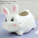 GobekUsa Animal Cartoon Ceramic Flowerpot for Nursery Planting - Cute Rabbit Elephant Sheep Octopus