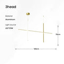 GobekUsa LED Linear Ceiling Chandelier Italian Designer Luxury Dining Room Chandelier