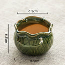 GobekUsa Lotus Flower Ceramic Vase: Small Plant Pots for Table Decoration and Room Aesthetic