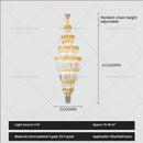 GobekUsa Crystal Staircase Chandelier: Luxurious European Style for Villa Living