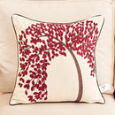 GobekUsa Butterfly Tree Embroidered Cushion Cover for Office Sofa & Home Decoration.