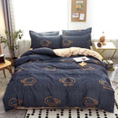 GobekUsa Cartoon Print Bedding Set - Queen/King Size Duvet Cover, Sheets, Pillowcases