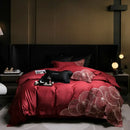 GobekUsa Embroidered Egyptian Cotton Bedding Set - Queen/King, Luxury Bed Sheet & Pillowcases