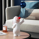 GobekUsa Balloon Rabbit Resin Ornaments, Cute Desk Figurines, Bookshelf Sculpture Craft