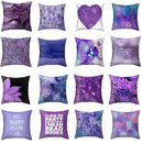 GobekUsa Blue Purple Polyester Pillow Case Throw Pillow Cover for Home Office Bedroom Sofa