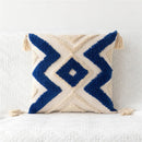 GobekUsa Embroidered Geometric Leaves Pillow Cover Handmade Home Decor 30x50cm/45x45cm
