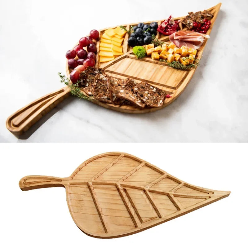 GobekUsa Leaf Shape Charcuterie Board Platter for Stylish Entertaining, photo 2 of 4