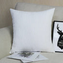 GobekUsa Corduroy Pillow Cover: Striped Cushion for Sofa Bed - Nordic Home Decor