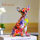 GobekUsa Chihuahua Dog Resin Sculpture Pop Art Animal Statue Home Decor Object