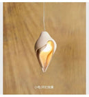 GobekUsa Gypsum Conch Pendant Lamp, Wabi Sabi Style for Living Room, Bedroom, and Staircase