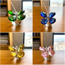 GobekUsa Crystal Butterfly Figurine Glass Paperweight Sculpture Christmas Decor Gift