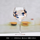 GobekUsa Crystal Hand-Painted Floral Wine Goblet - Chinese Antique Red Wine Glass