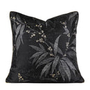 GobekUsa Black & Gold Floral Jacquard Throw Pillow Cover Oriental Art Case