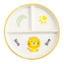 GobekUsa Kids Cartoon Grid Plate - Fun & Functional Divider Dish for Breakfast & Snacks