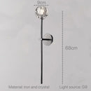 GobekUsa Crystal Wall Sconce: Modern LED Fixture for Bedroom, Living Room, and Hallway
