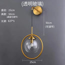 GobekUsa Glass Ball LED Wall Lamp: Nordic Modern Bathroom Mirror Sconce, Retro Decor Lighting