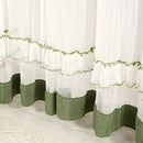 GobekUsa Lace Embroider Anti-Mosquito Net Door Curtains - Pleated Design for Light and Air Flow
