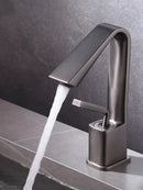 GobekUsa Brush Gold Basin Faucet Single Lever Hot Cold Mixer Sink Tap Vanity
