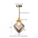 GobekUsa Cracked Glass LED Pendant Light for Cafe Bar Kitchen Living Room