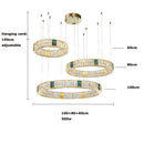 GobekUsa Golden LED Ring Chandelier for Modern Luxury Living and Dining Spaces