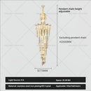 GobekUsa Crystal Chandelier: European Villa Hotel Luxury Hollow Building Middle Floor Lighting