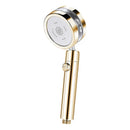 GobekUsa Double Panel Turbo Shower Head with Spiral Water Flow and One Key Stop