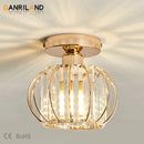 GobekUsa Crystal Ceiling Light Fixture E26 E27 Modern Glod Black Chandelier