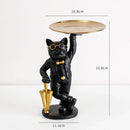 GobekUsa Bulldog Resin Statue Tray: Home Decor Sculpture Figurine Study Room Ornament
