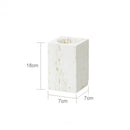 GobekUsa Beige Travertine Marble Bathroom Set - Soap Dispenser Toothbrush Holder Tissue Box