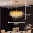 GobekUsa Crystal Chandelier: Modern LED Luxury for Living Room Decor & Lighting