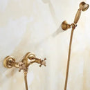 GobekUsa Brass Bathtub Shower Set Wall Mounted - Hot and Cold Mixer Taps