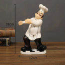 GobekUsa Bearded Chef Resin Figure Sculpture Modern Kitchen Desk Decor Ornaments