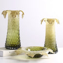 GobekUsa Gradient Glass Vase & Fruit Plate Set for Home Decor & Storage