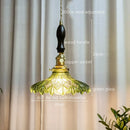 GobekUsa Japanese Style Green Glass LED Pendant Chandelier for Home Decor