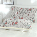 GobekUsa Japanese Cotton Single Bedspread with Pillow Towel - Floral Birds Design